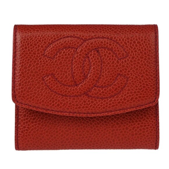 Chanel Red Calfskin Coin Purse Wallet - Picture 1 of 7